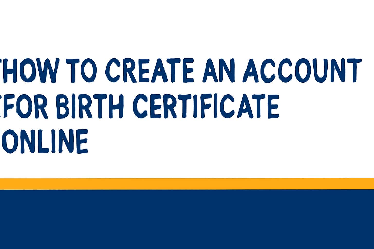 How to Create an Account for Birth Certificate Online