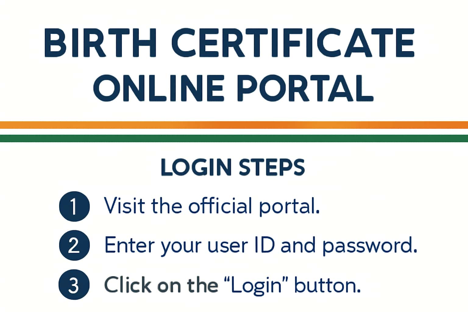 Birth Certificate Online Portal Login Steps